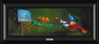 Mickey Mouse Artwork Mickey Mouse Artwork Sorcerer Paints the Magic (Framed)